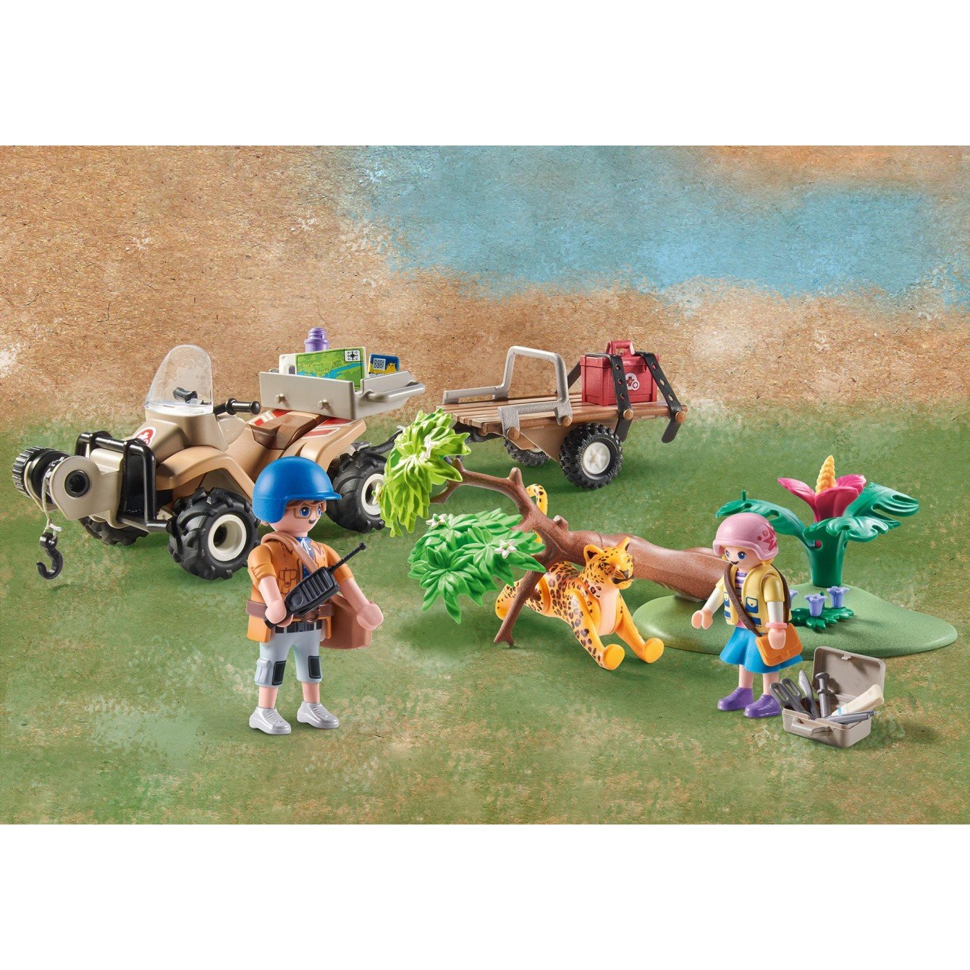 Playmobil Wiltopia - Φροντιστές Ζώων Με Εξερευνητικό Όχημα (71011)