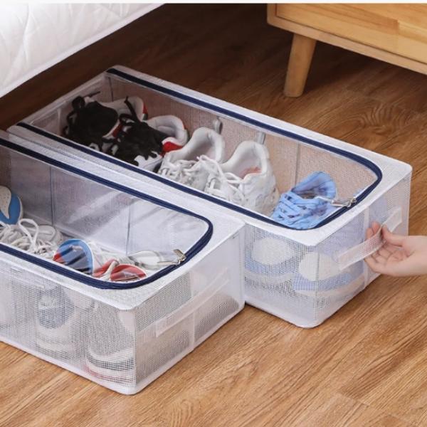 Θήκη Αποθήκευσης Παπουτσιών με Σκελετό Pvc Underbed 60x30x15cm