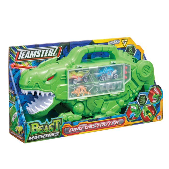 Teamsterz Beast Machines Dino Destroyer & Shark Destroyer Θήκη Οχημάτων Με 2 Οχήματα & Αξεσουάρ (7535-14100)