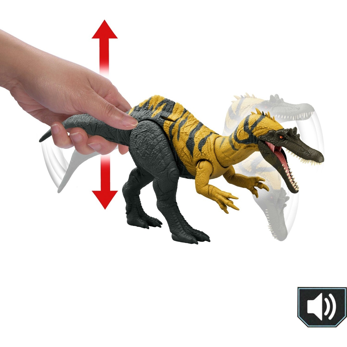 Mattel Δεινόσαυρος Με Κινούμενα Μέλη/Επίθεση Jurassic World Wild Roar Ceratosuch Jurassic World Παιδική Φιγούρα Παιχνιδιού (HLP14/JCL66)