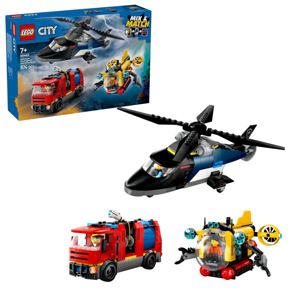 LEGO Helicopter Fire Truck And Submarine Remix (60462)