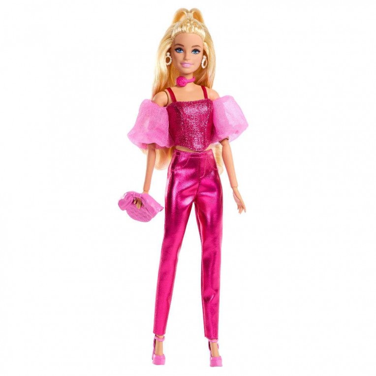 Barbie Κούκλα Deluxe Style Metallics Ροζ Κορσές (JFP40)