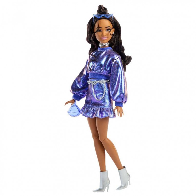 Barbie Κούκλα Deluxe Style Metallics Μπλε Φόρεμα (JFP42)