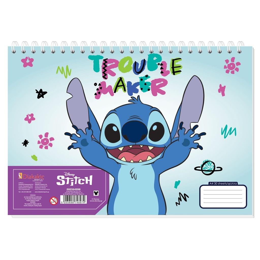 Μπλοκ Ζωγραφικής Lilo & Stitch A4 30 Φύλλων 2 Σχέδια (000564998)