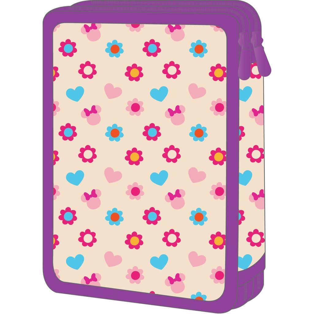 Κασετίνα Διπλή Γεμάτη Disney Minnie Mouse Love Must Team (000565018)