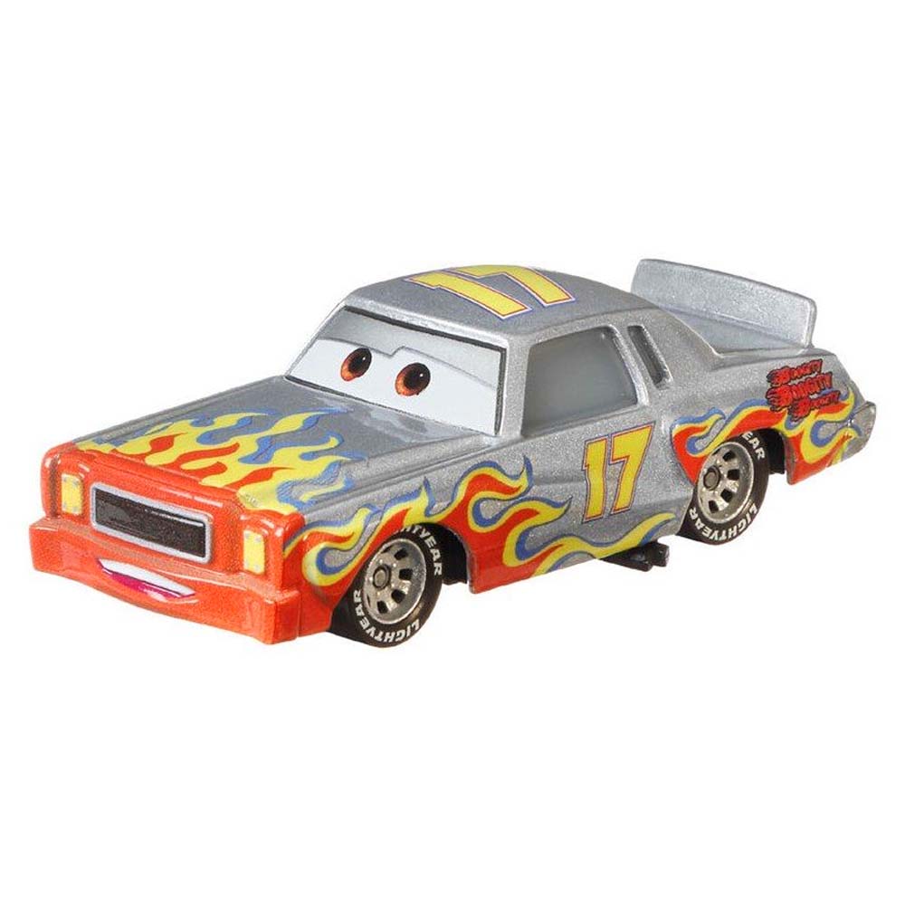 Mattel Cars Αυτοκινητάκι Die-Cast – Darrell Cartrip Silver Body With Red Flames (DXV29 / GCC02)