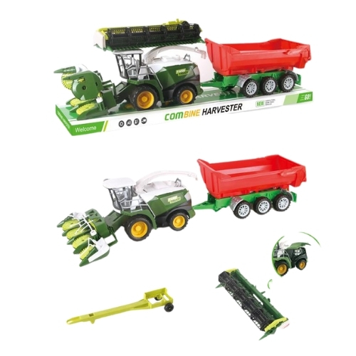 Αγροτικό Όχημα Κομπίνα 55cm Friction Με Καρότσα