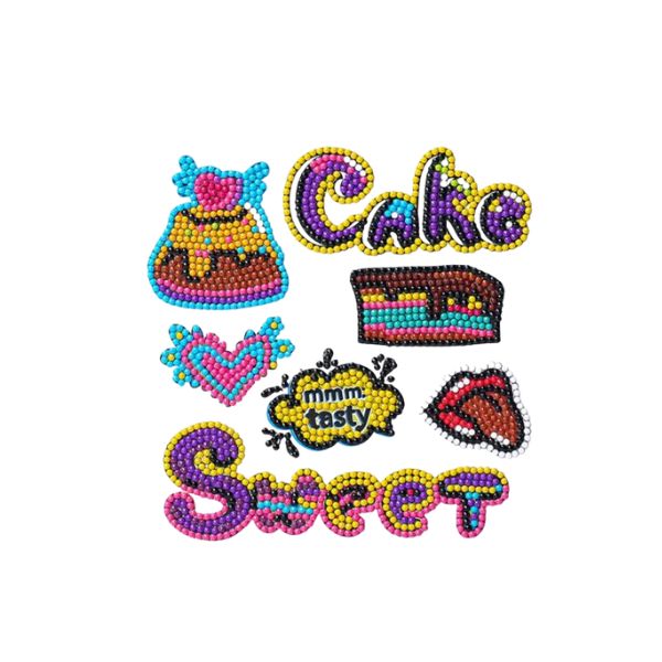 Αυτοκόλλητα Diamond Painting Kit Cake 7τμχ Διάφορα Σχέδια