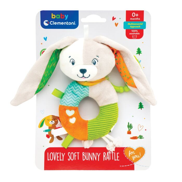 Baby Clementoni For You Βρεφικό Παιχνίδι Κουδουνίστρα Μαλακό Λαγουδάκι