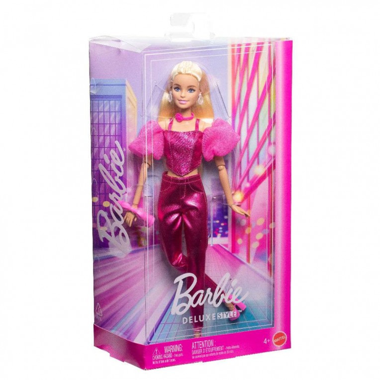 Barbie Κούκλα Deluxe Style Metallics Ροζ Κορσές (JFP40)