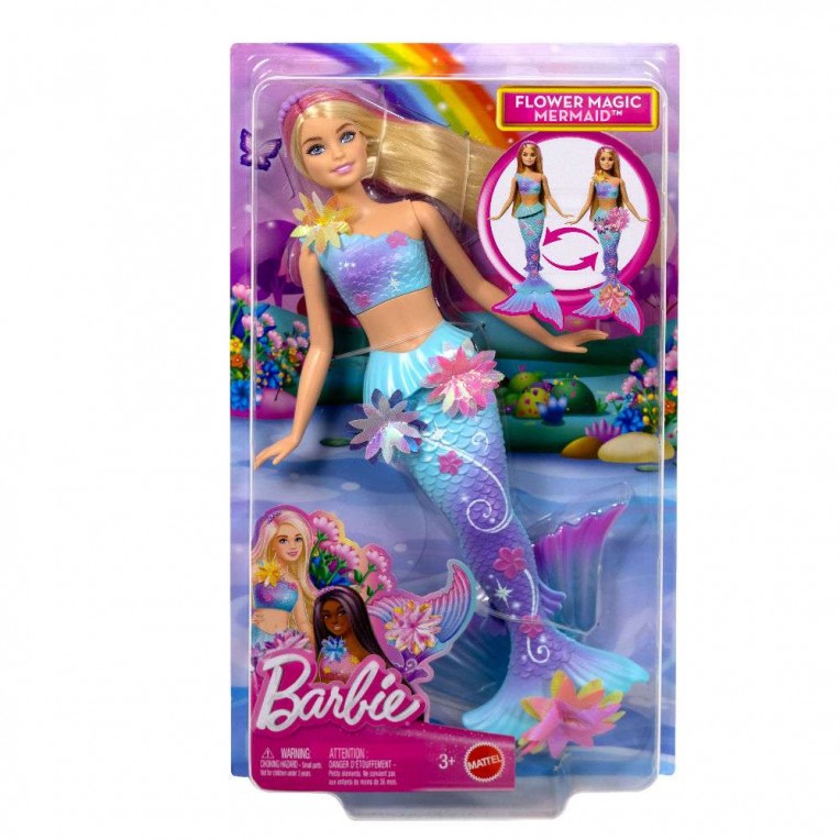 Barbie Κούκλα Μαγική Γοργόνα που Ανθίζει Ξανθιά (JDM72)