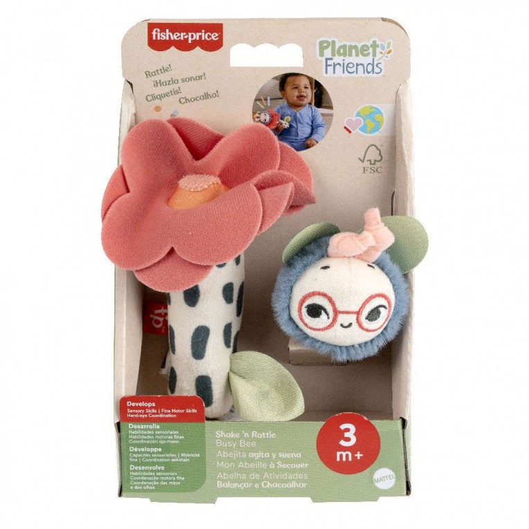 Fisher-Price Planet Friends Κουδουνίστρα Λουλουδάκι Μελισσούλα (HYR56)