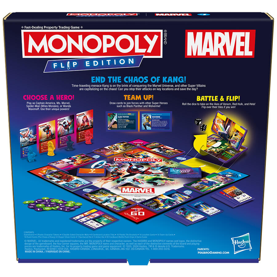 Hasbro Επιτραπέζιο Παιχνίδι Monopoly Spiderman Flip Edition Marvel (F9931)