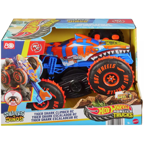 Hot Wheels RC Monster Trucks Tiger Shark Που Σκαρφαλώνει 1:15 (JFR39)