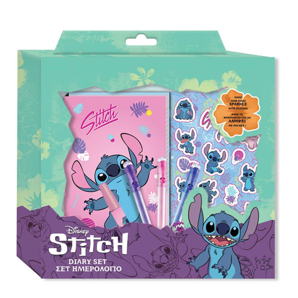 Ημερολόγιο Σετ Disney Stitch 7 τμχ. με Στυλό, Σελίδα με Αυτοκόλλητα, Πούλιες, Κόλλα (000564297)