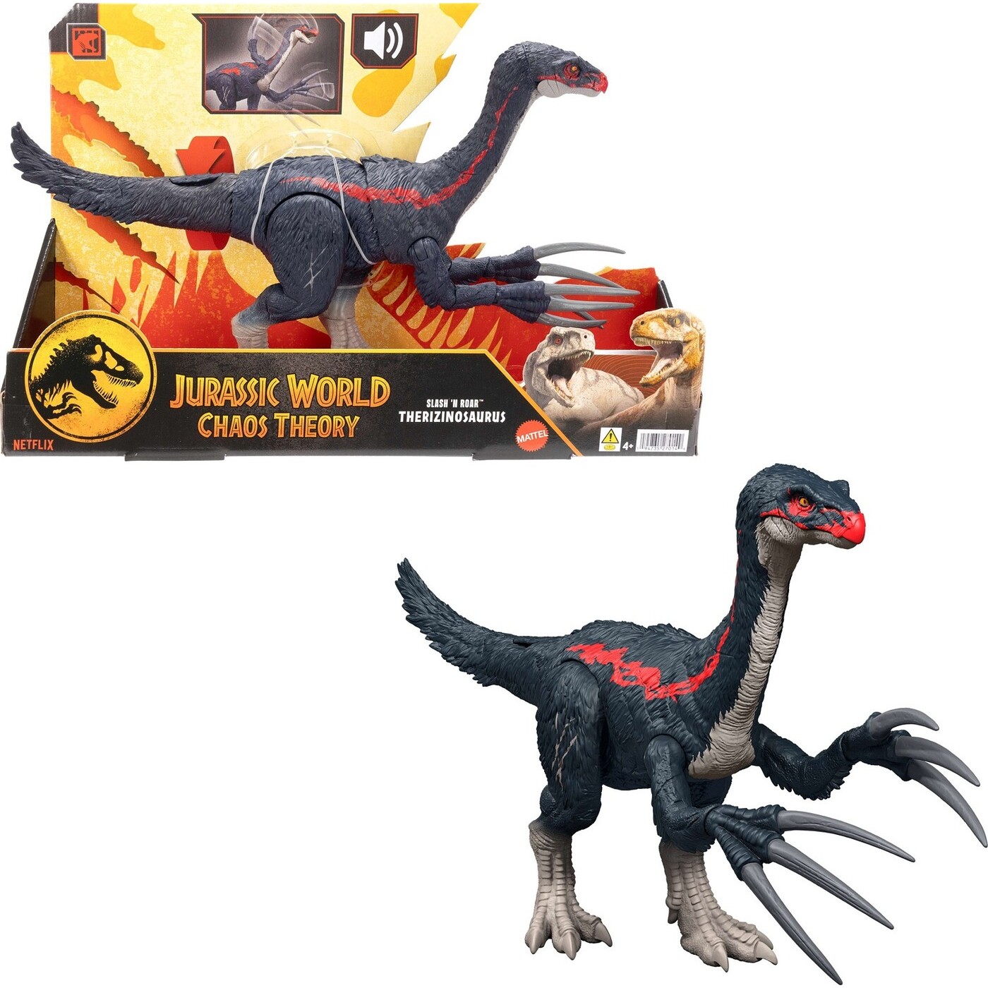 Jurassic World Chaos Theory Slash n Roar Θεριζινόσαυρος με Ήχους και Λειτουργία Επίθεσης (JCG16)