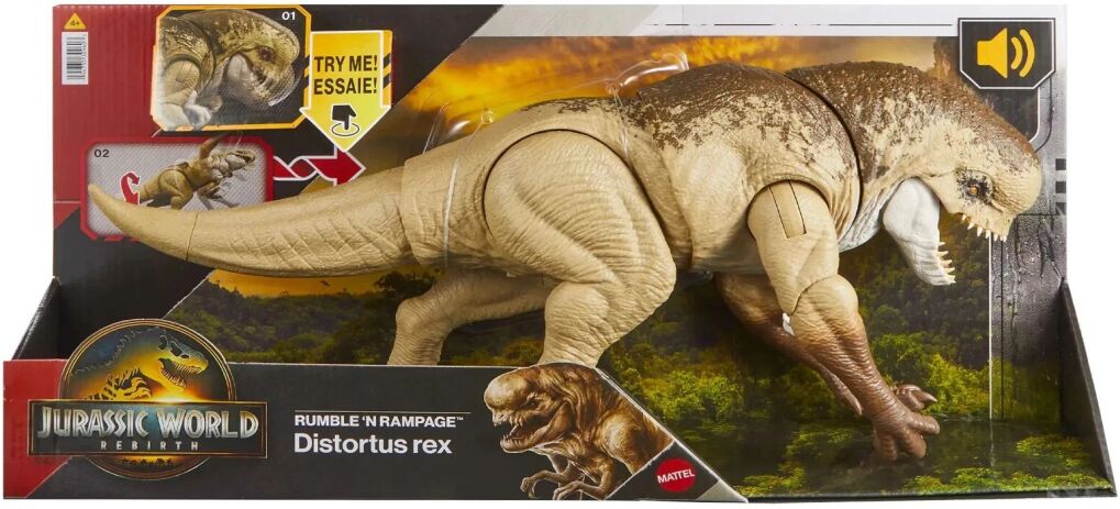 Jurassic World Rebirth 'Κακός' Δεινόσαυρος Με Λειτουργία Επίθεσης & Ήχους (JGB58)
