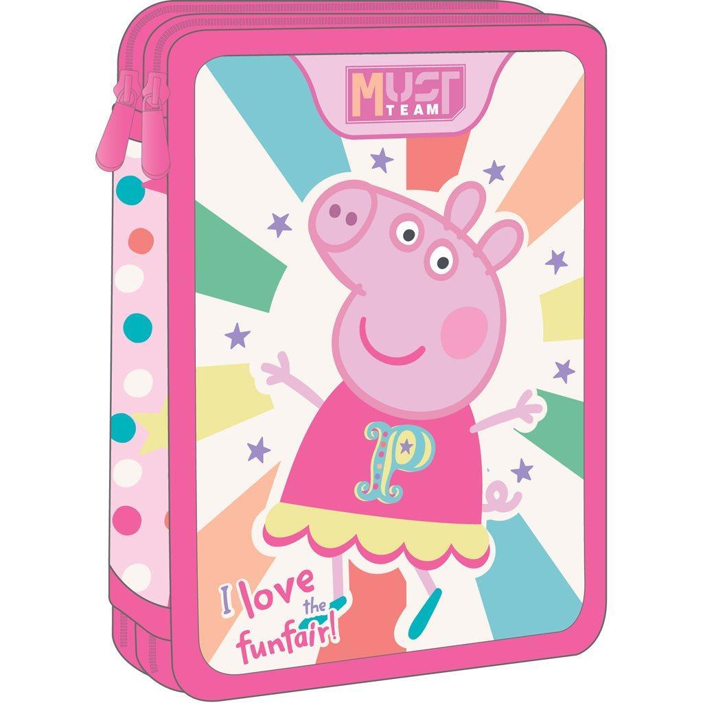 Κασετίνα Διπλή Γεμάτη Peppa Pig I Love Funfair Must Team (000482836)