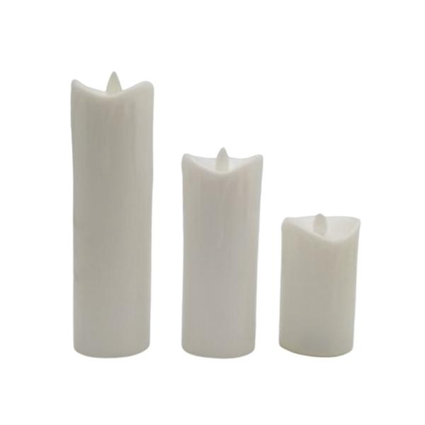 Κερί Led 2 Χρώματα 6x6x15cm