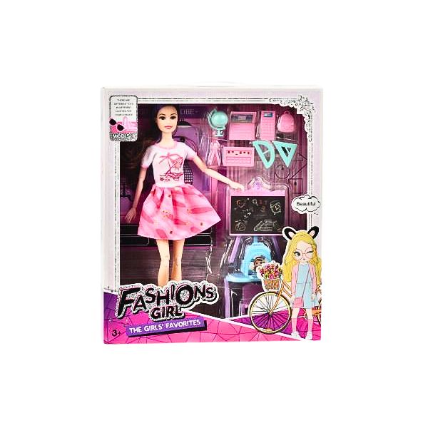 Κούκλα Μανεκέν 29cm Με Αξεσουάρ Σχολείου