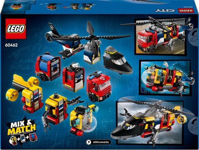 LEGO Helicopter Fire Truck And Submarine Remix (60462)