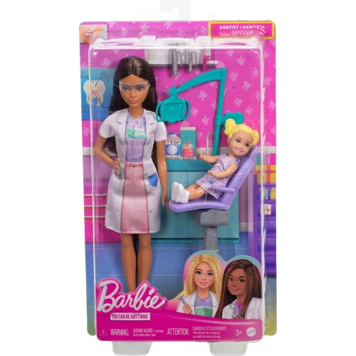 Mattel Barbie Dentist Doll Οδοντίατρος Μελαχρινή (JCR71/JCR75)