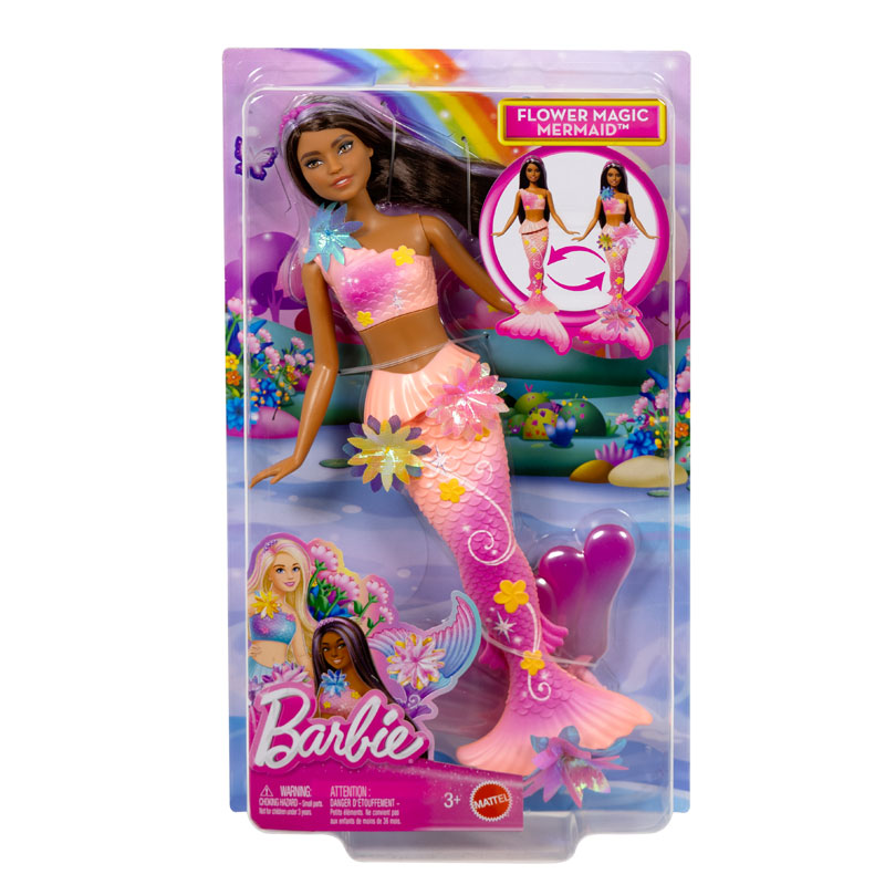 Mattel Barbie Μαγική Γοργόνα Που Ανθίζει Μελαχρινή JDM73