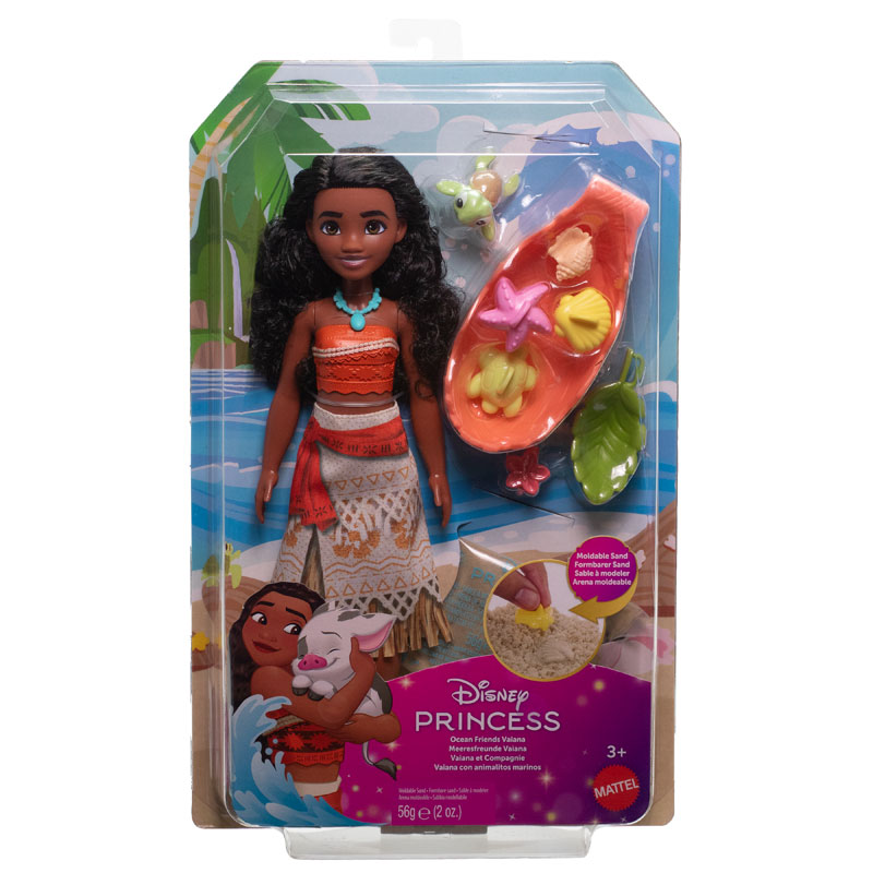 Mattel Disney Princess Fashion Doll Vaiana Ocean Friends Βαϊάνα & Ζωάκι (JFT12)