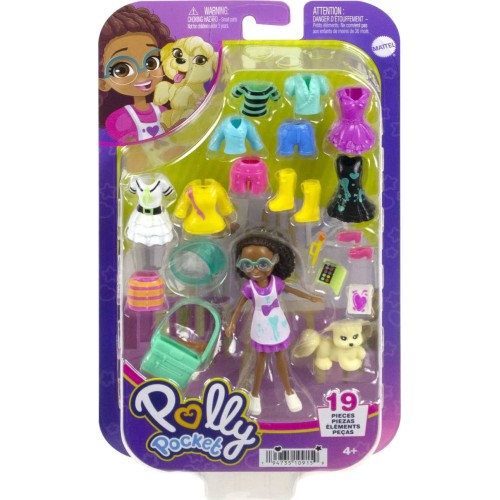 Mattel Polly Pocket Κούκλα Με Μόδες Μεσαίο Pack 3 (HKV88/HKV91)