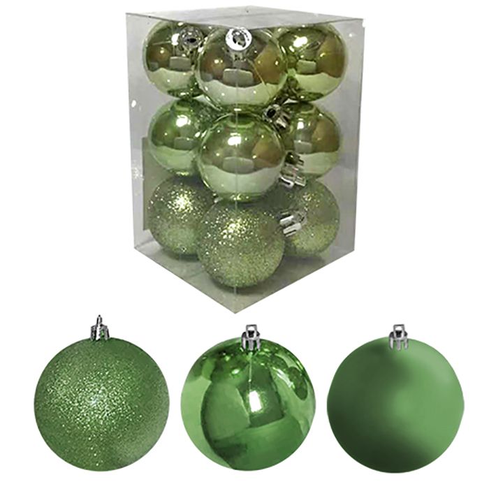 Μπάλες Πράσινες Μιξ Πακέτο 6τεμ 6cm