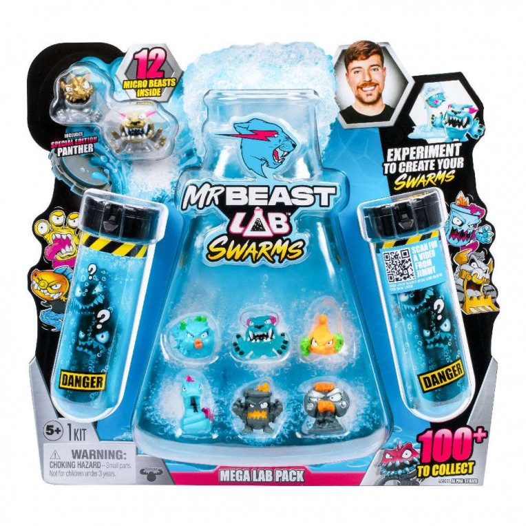 MrBeast Lab Swarms Mega Lab Pack με 12 Micro Beasts Φιγούρες (24712)