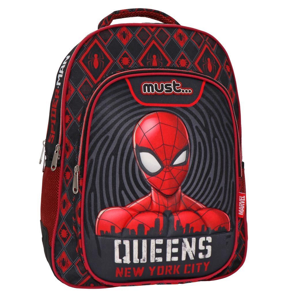 Must Σχολική Τσάντα Πλάτης Δημοτικού Spiderman Queens New York City 3 Θήκες (000508107)