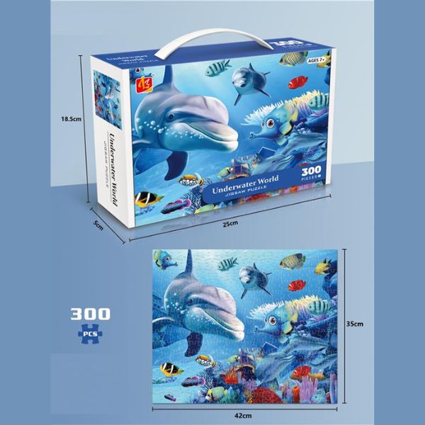 Παζλ Δελφίνια & Ψάρια στο Βυθό 300τμχ