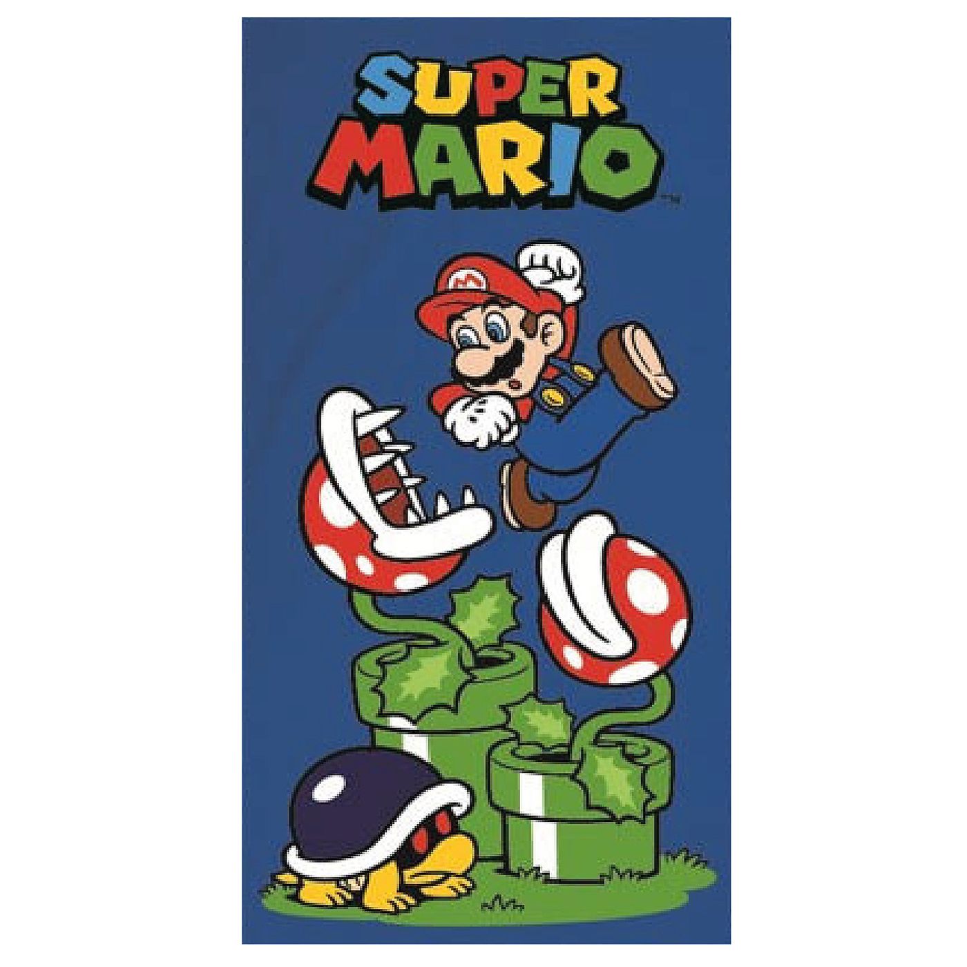 Πετσέτα Θαλάσσης Μικροίνες Super Mario 140x70cm