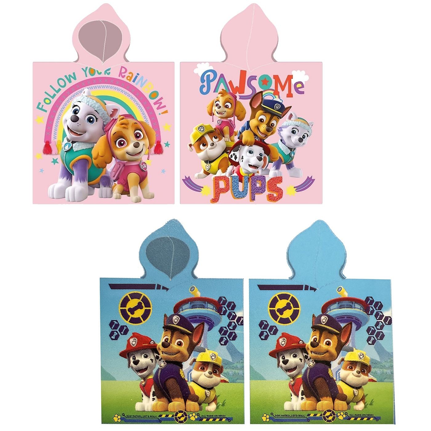 Πετσέτα Θαλάσσης Ποντσο Microfiber Paw Patrol 100x50cm
