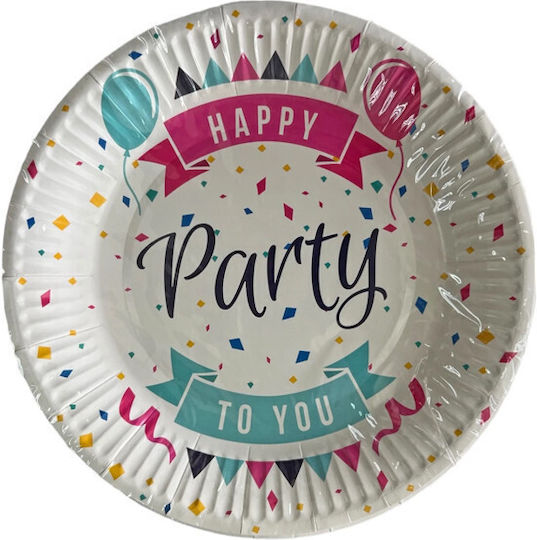 Πιάτο Party Χάρτινο Σετ 10τμχ 18cm 4 Σχέδια (Tns 07-950-0092)
