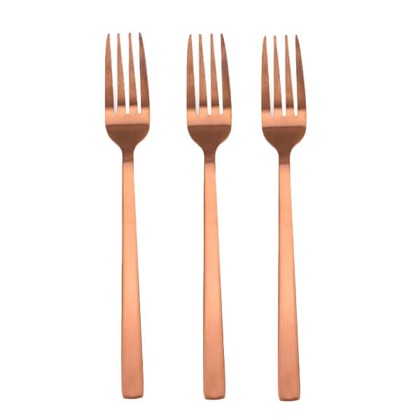 Πιρούνια Φαγητού Inox Rose Gold 3 τμχ (TnS 03-950-4072)