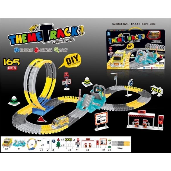 Πίστα Αυτοκινητόδρομου Με Όχημα Και Αξεσουάρ 165τμχ