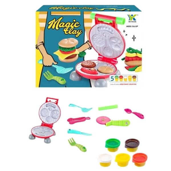 Πλαστελίνες Σετ Burger Διάφορα Χρώματα & Καλούπια