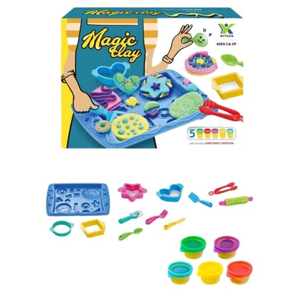 Πλαστελίνες Σετ Μπισκότα Διάφορα Χρώματα & Καλούπια