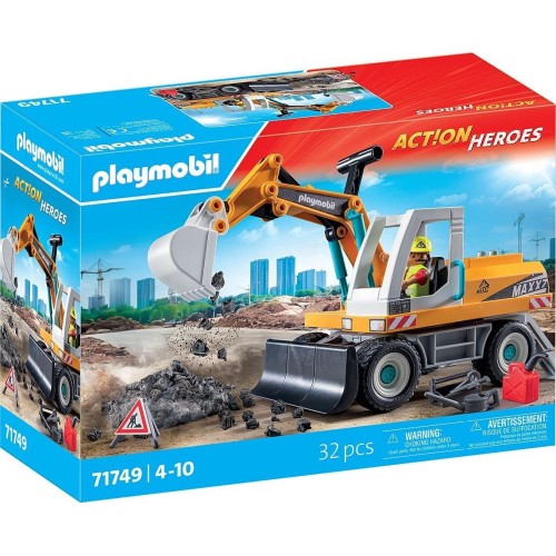 Playmobil Action Heroes Μεγάλος Εκσκαφέας Κατασκευών (71749)