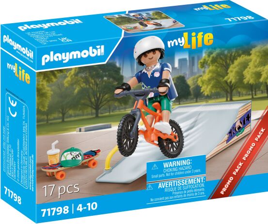 Playmobil My Life Αγόρι Με Skateboard Και Ποδήλατο (71798)