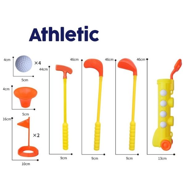 Σετ Γκολφ Κίτρινο 10τμχ