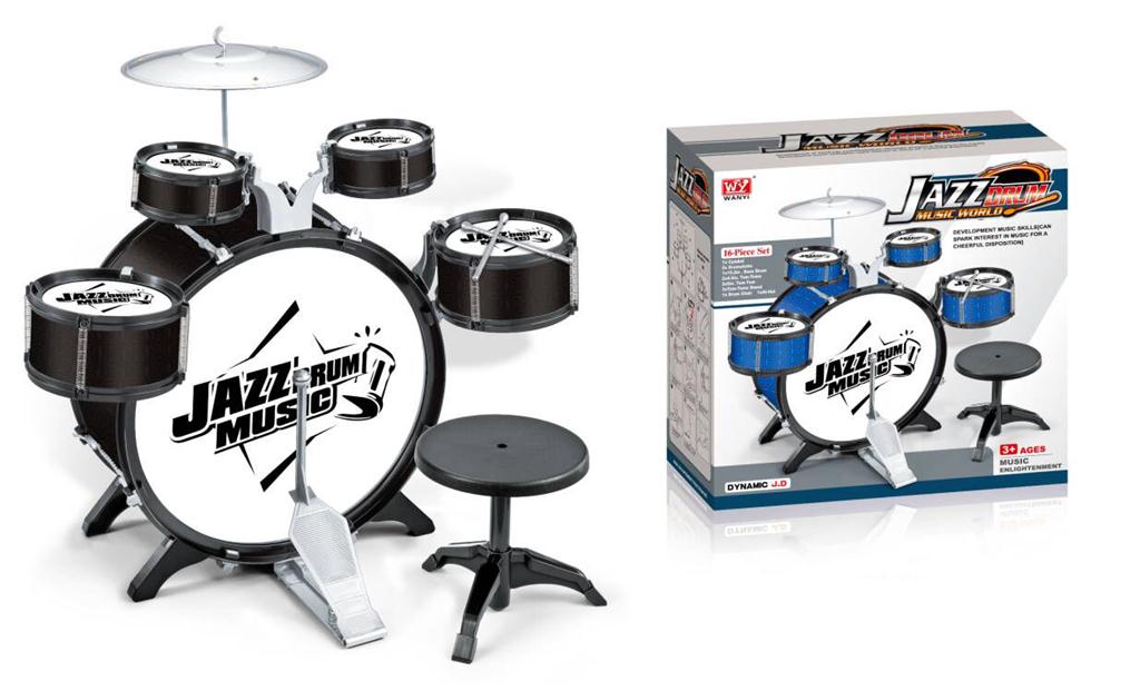 Σετ Ντραμς Με Τύμπανα, Πιατίνι & Σκαμπό