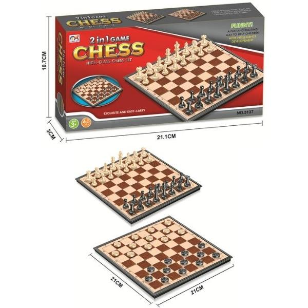 Σκάκι-Ντάμα 2 Σε 1 21x11x3cm