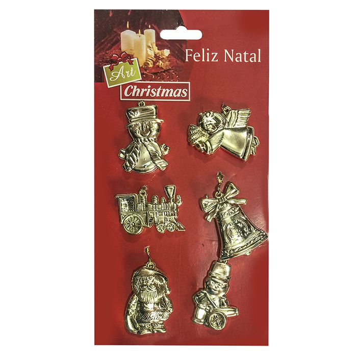 Στολίδια Χρυσά Σετ 6τεμ 5cm