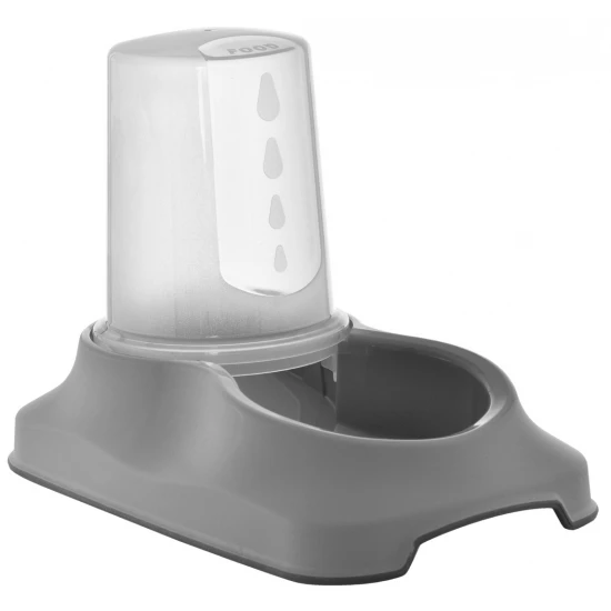 Ταΐστρα Κατοικιδίου Γκρι 1,5lt 32,5x20x23,5cm (TnS 32-800-1676)