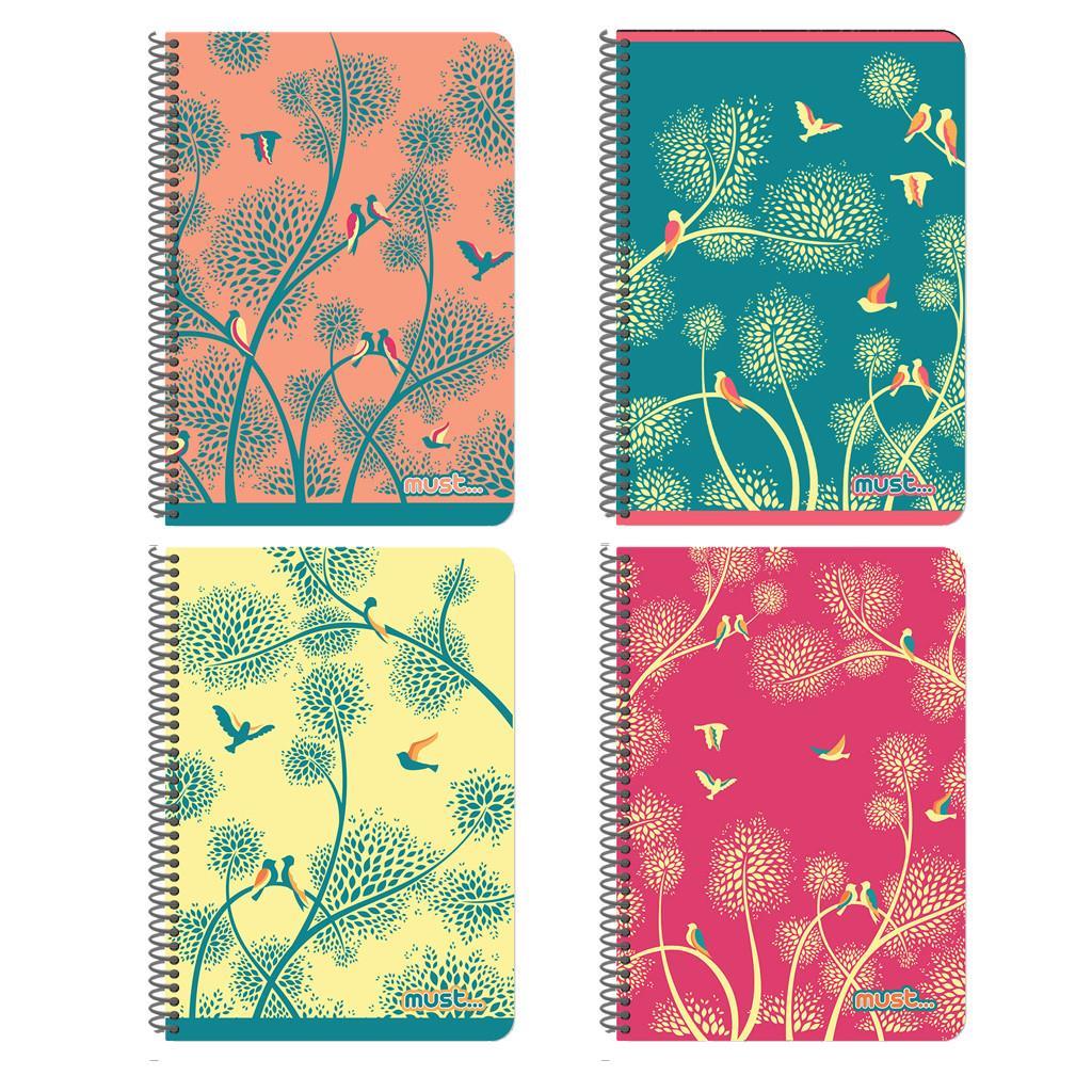 Τετράδιο Σπιράλ 17x25 Must Dreams 3 Θέματα 90 Φύλλα 4 Σχέδια (000585919)