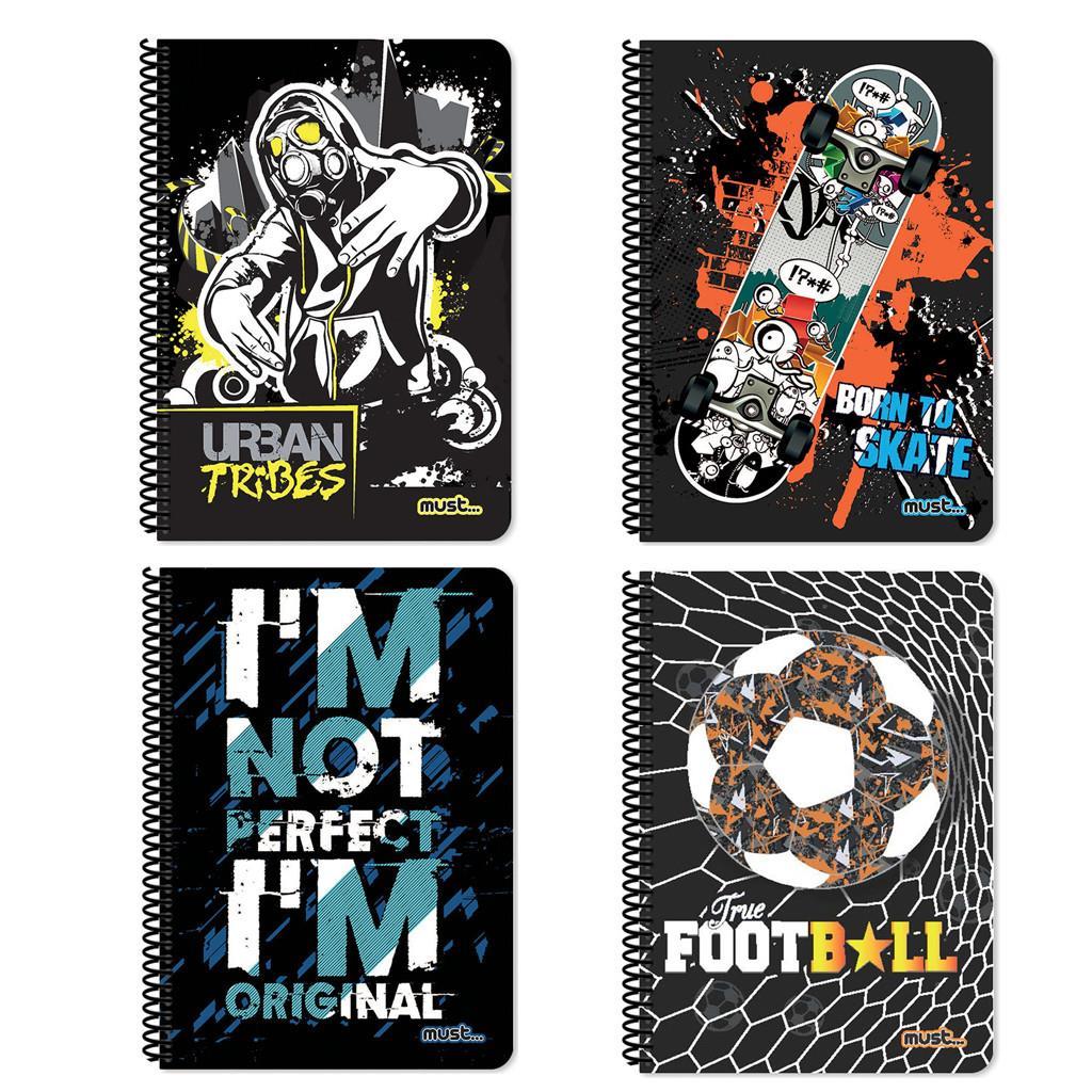 Τετράδιο Σπιράλ Α4 2Θ 60Φ Must Tribes (000584444)