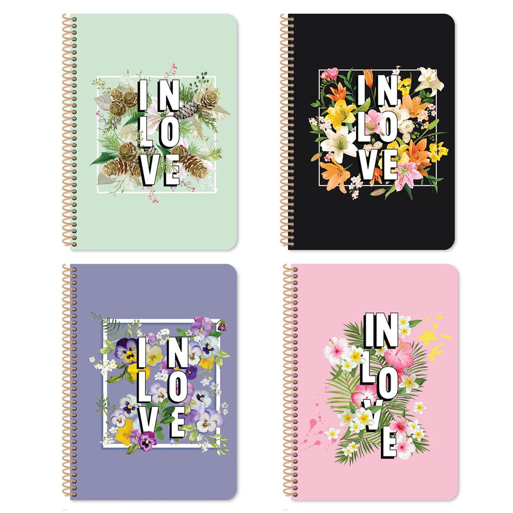 ΤΕΤΡΑΔΙΟ ΣΠΙΡΑΛ A4 3Θ 90Φ BLOSSOM LOVE